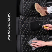 PU leather car seat back protector, view 8 - MRSLM