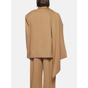 asymmetric scarf collar blazer, view 4 - MRSLM