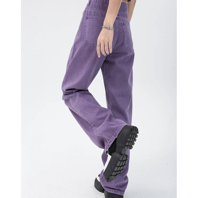 vintage purple high waist jeans, view 6 - MRSLM