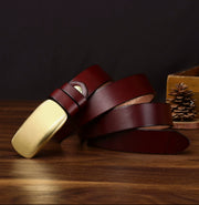 wide thick leather belt for men, view 7 - MRSLM