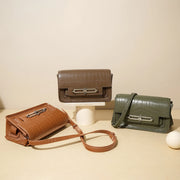 crocodile pattern shoulder bag, view 10 - MRSLM