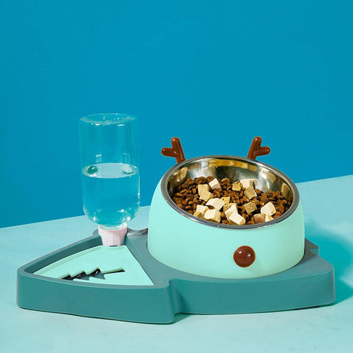 anti-overturning double pet bowl - MRSLM