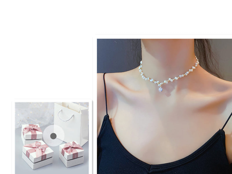 pearl necklace with gift box, view 7 - MRSLM