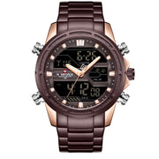 men's steel band multifunction quartz watch, view 5 - MRSLM