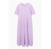 lavender T-shirt knit dress, view 6 - MRSLM