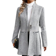 leisure vertical pattern women's zip jacket, view 4 - MRSLM