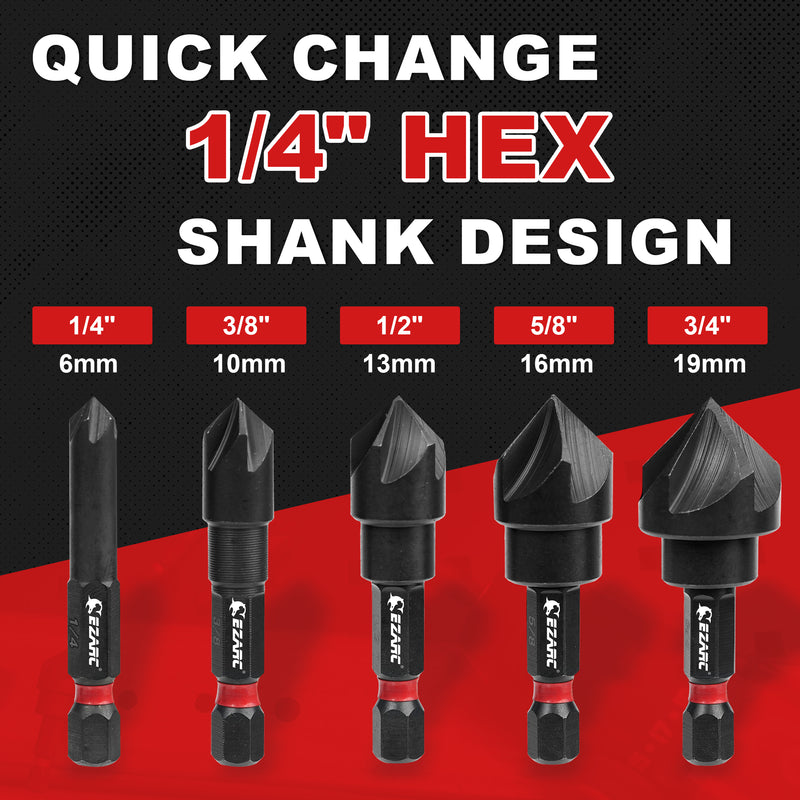 countersink drill bit set for metal, view 6 - MRSLM