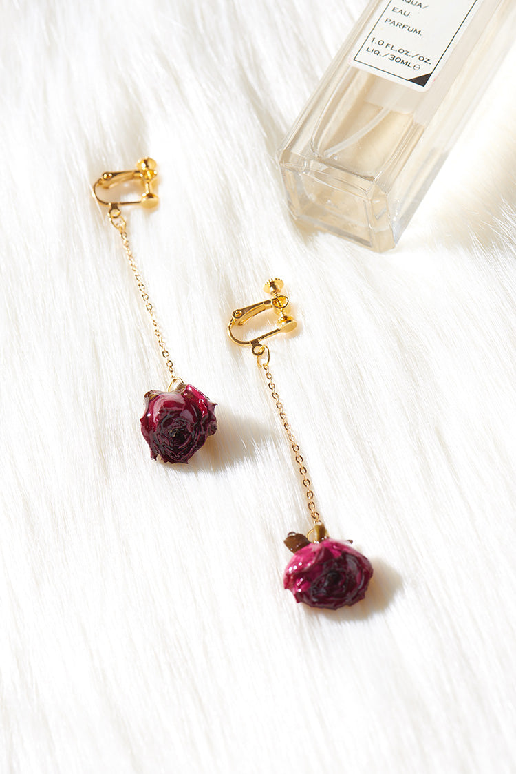 long flower earrings, view 9 - MRSLM