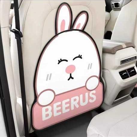 Kid-Friendly Car Seat Protector - Waterproof, Cartoon-Designed Anti-Kick Mat