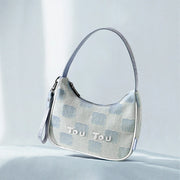 denim look baguette bag, view 5 - MRSLM
