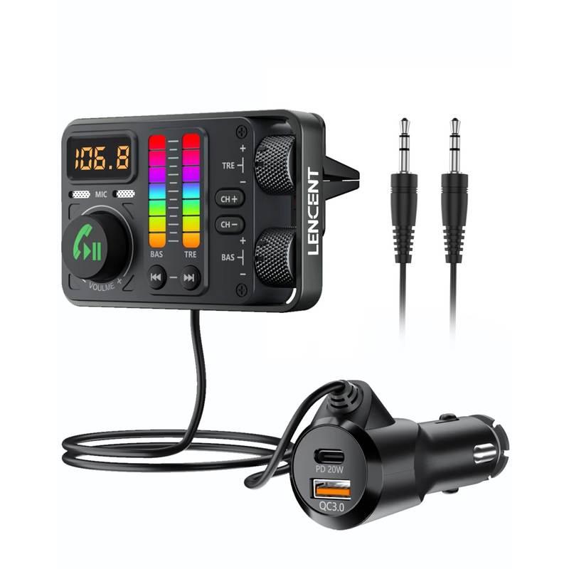 bluetooth 5.3 fm transmitter with pd20w car charger, view 2 - MRSLM