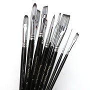 12-piece artist paint brush set, view 2 - MRSLM
