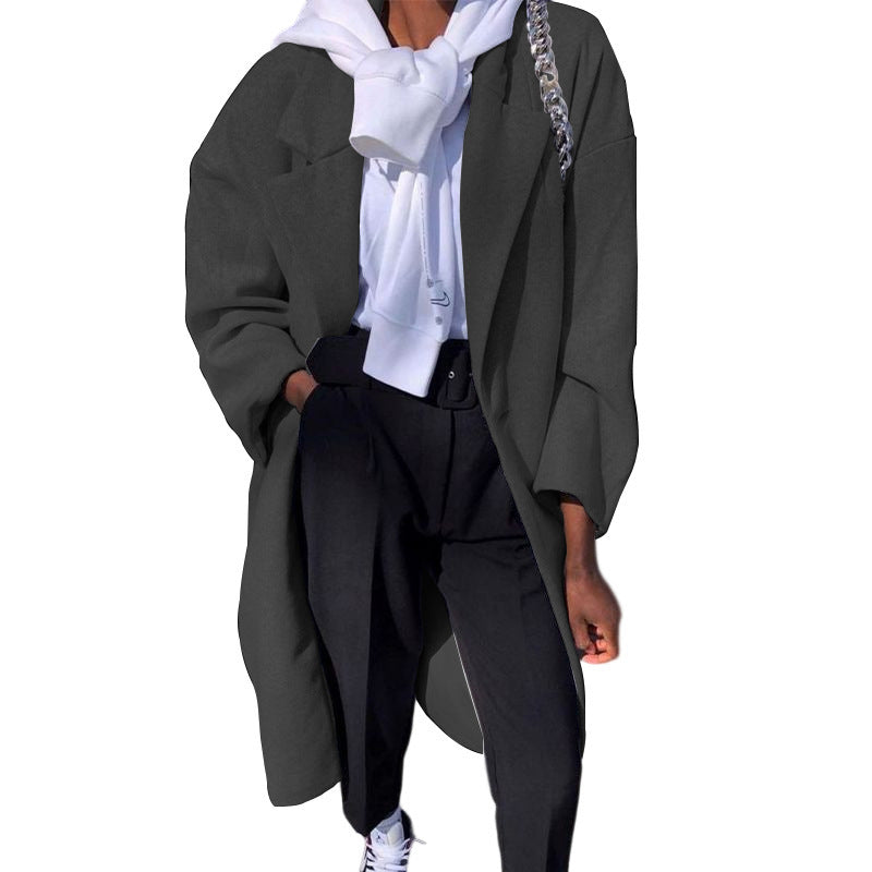 Women's long trench coat, view 5 - MRSLM