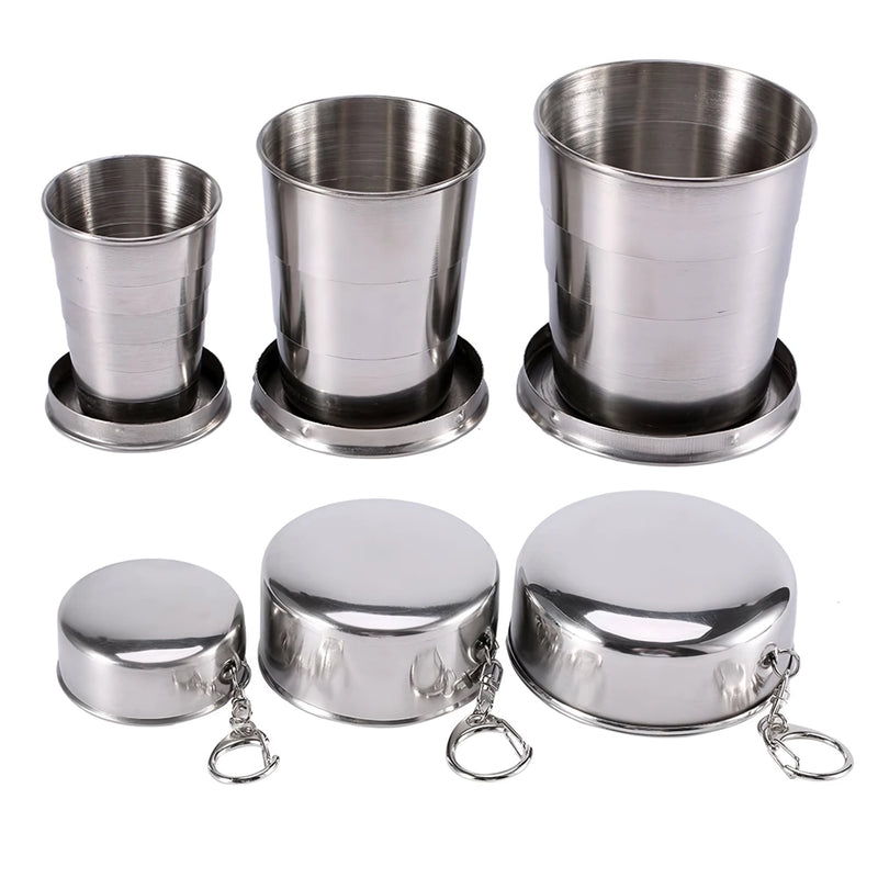 compact stainless steel folding cup, view 6 - MRSLM