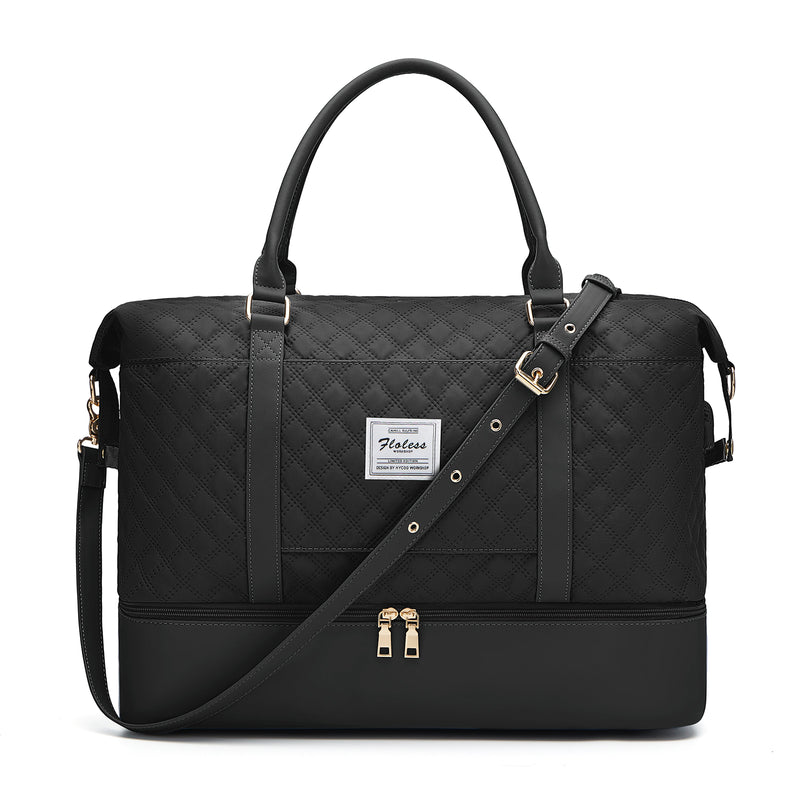 women's large weekender bag with shoe compartment, view 6 - MRSLM