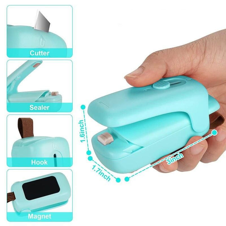 Portable 2-in-1 Mini Bag Sealer and Cutter