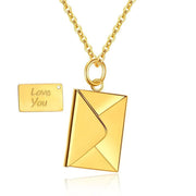love letter envelope necklace, view 4 - MRSLM