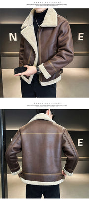 men's fleece-lined motorcycle jacket, view 7 - MRSLM