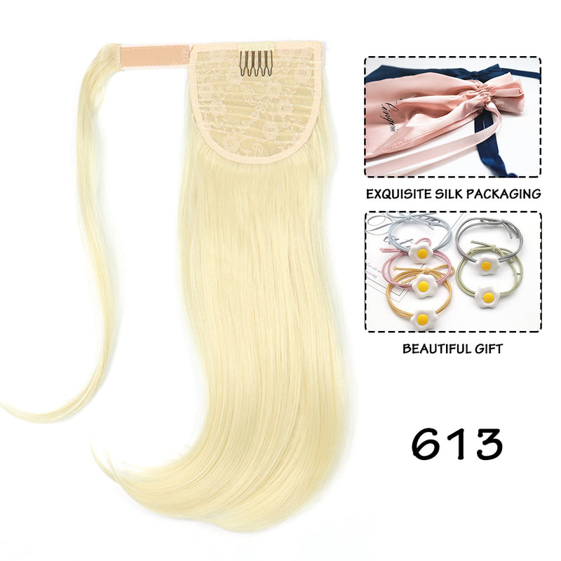 synthetic straight wraparound ponytail, view 8 - MRSLM