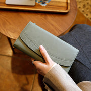 women's long leather clutch, view 2 - MRSLM