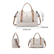 women's weekender bag with shoe compartment, view 8 - MRSLM