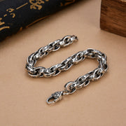 sterling silver retro mantra bracelet, view 3 - MRSLM