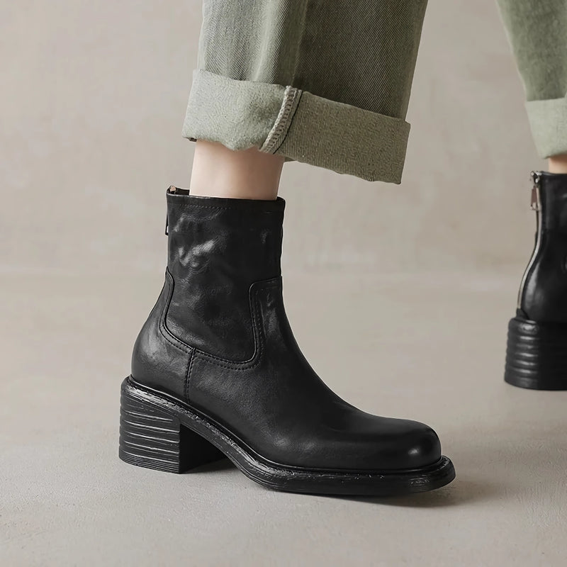 women's leather ankle boots, view 6 - MRSLM