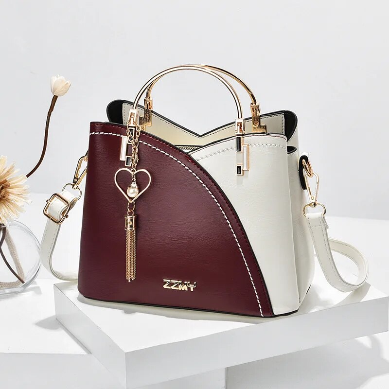 PU leather bucket crossbody bag, view 4 - MRSLM
