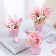 artificial flower bonsai with vase, view 4 - MRSLM