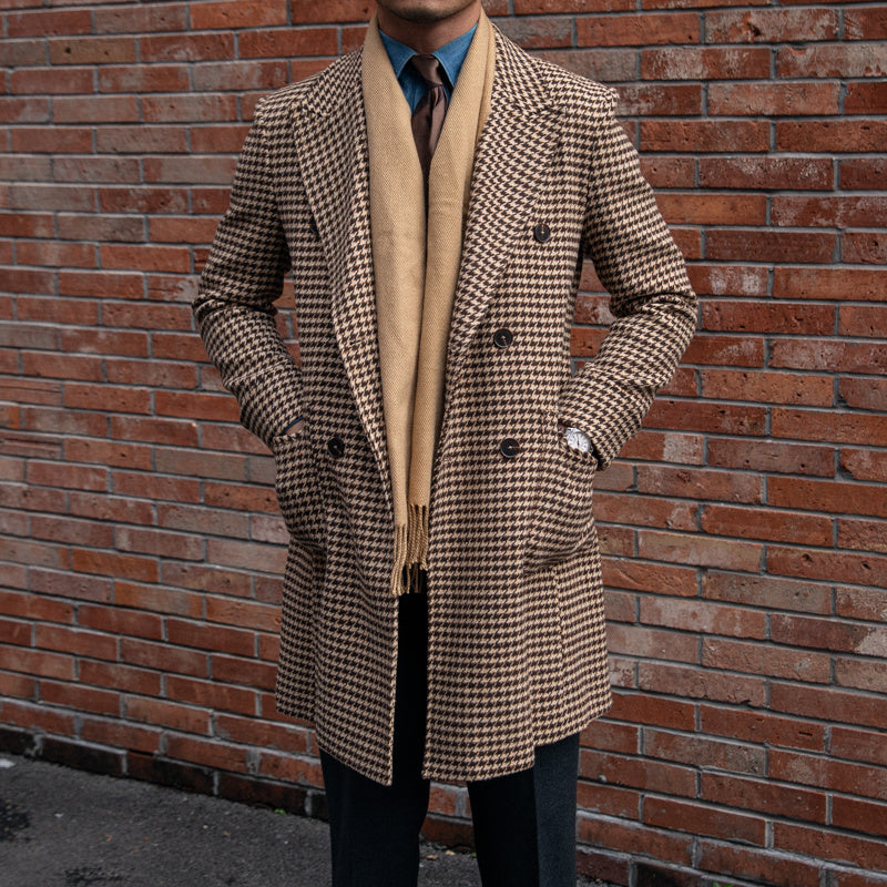 thick houndstooth vintage coat, view 4 - MRSLM
