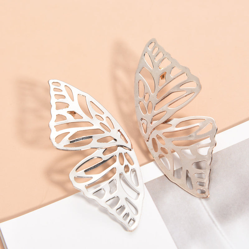 angel wing butterfly stud earrings for women, view 9 - MRSLM