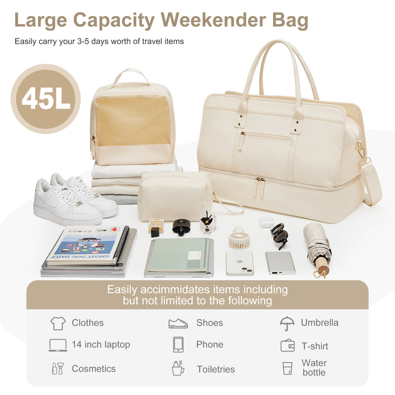Women's large travel tote bag set, view 9 - MRSLM