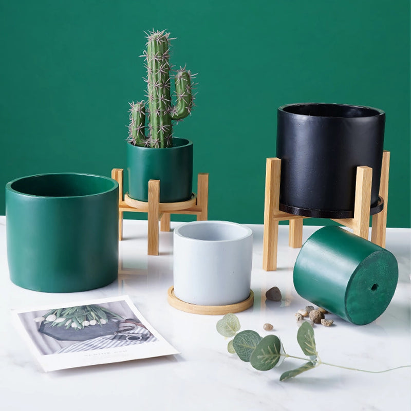 adjustable bamboo plant stand - MRSLM