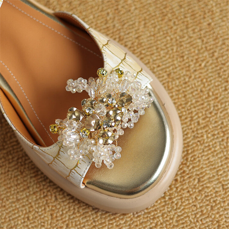 Leather chunky heel sandals, view 27 - MRSLM