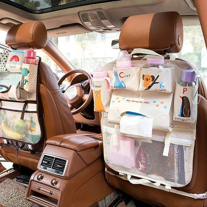 Foldable Cartoon Car Back Seat Organizer for Kids