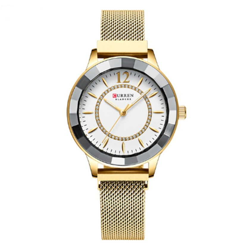 ladies magnet buckle mesh watch - MRSLM