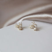 women's wing petal zircon earrings - MRSLM