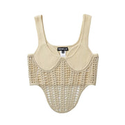 women's solid color knit camisole, view 4 - MRSLM