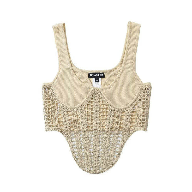 women's solid color knit camisole, view 4 - MRSLM