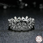 petal sterling silver flower ring, view 2 - MRSLM