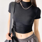 slim summer crop top, view 3 - MRSLM