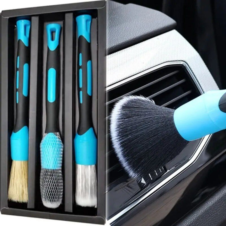 Universal Car Interior Detailing Brushes - 4-in-1 Multi-Style Cleaning Kit