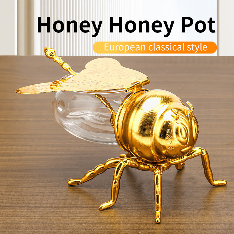 bee shaped honey jar, view 3 - MRSLM