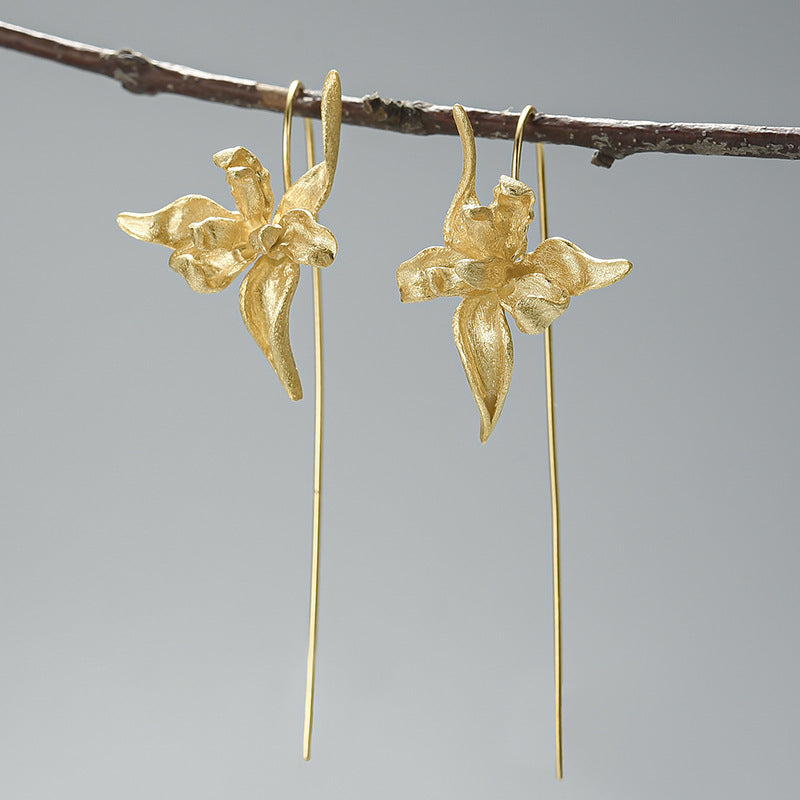 chinese style artistic silver earrings - MRSLM