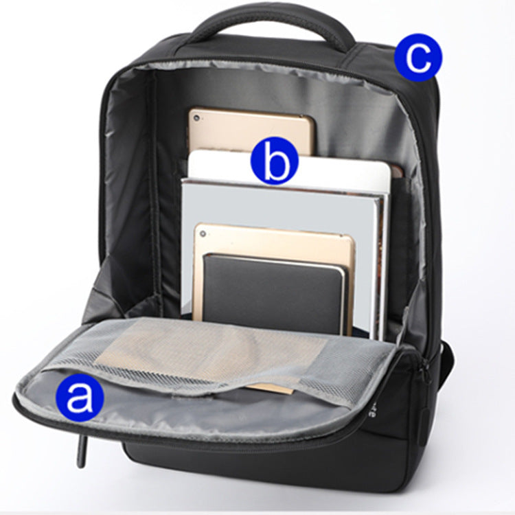nylon computer backpack, view 3 - MRSLM
