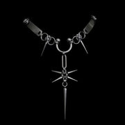 tassel pendant titanium steel necklace, view 4 - MRSLM