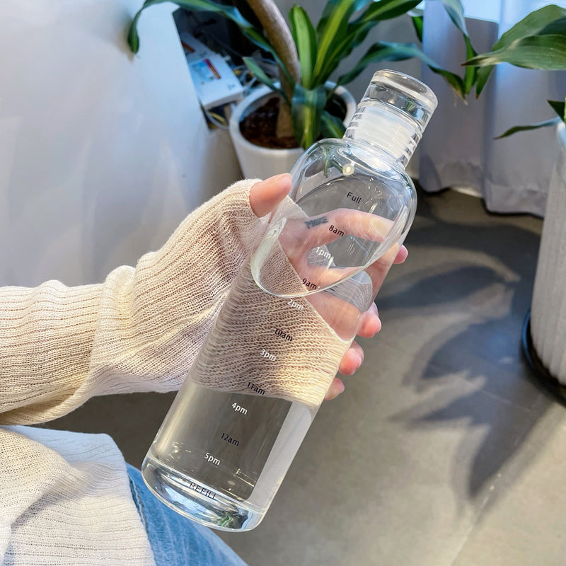 500ml glass water bottle with pu holder, view 2 - MRSLM