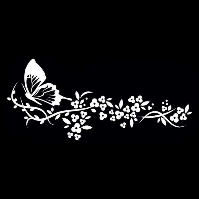 reflective butterfly car decal, view 8 - MRSLM