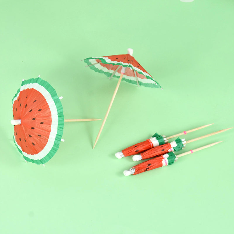 paper umbrella cake toppers, view 7 - MRSLM