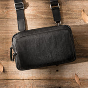 Large capacity cowhide shoulder bag, view 5 - MRSLM